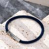 Trendy Men Minimalist Rope Bracelet Outdoor Camping Rescue Emergency Rope Bracelet For Women Stainless Steel Snap Clasp