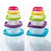 5Pcs Set Food Storage Box Microwave Safe Kitchen Organizers Storage Container Leakproof Lids
