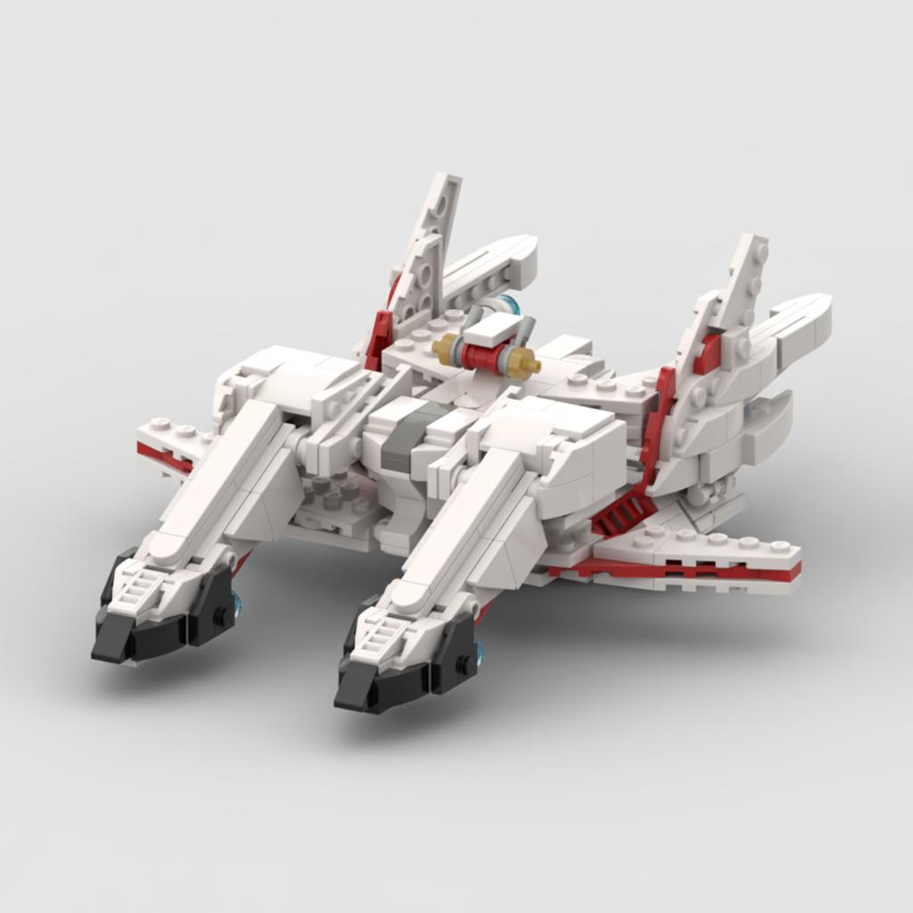 Нетоксичный Набор Строительных Блоков Moc Футуристический Космический Истребитель Модель Двухкорпусного Военного Корабля Sci-Fi Дисплей Коллекционный Для Взрослых и Подростков