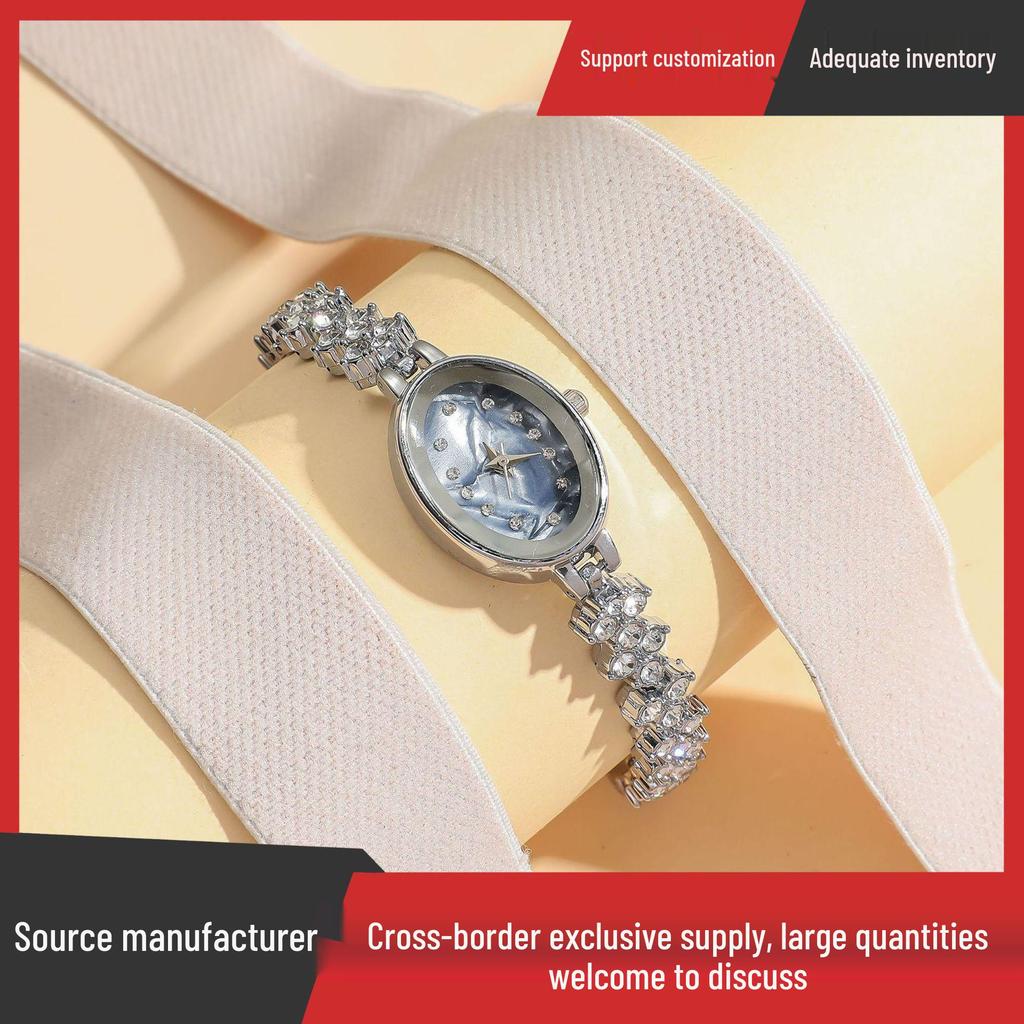 Шикарные компактные женские кварцевые часы с бриллиантами