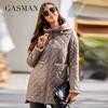 2022 New Spring Autumn Women Coat Simple Mid-Length Fashion Unique Splicing Hooded Design Women's Spring Jackets 8220