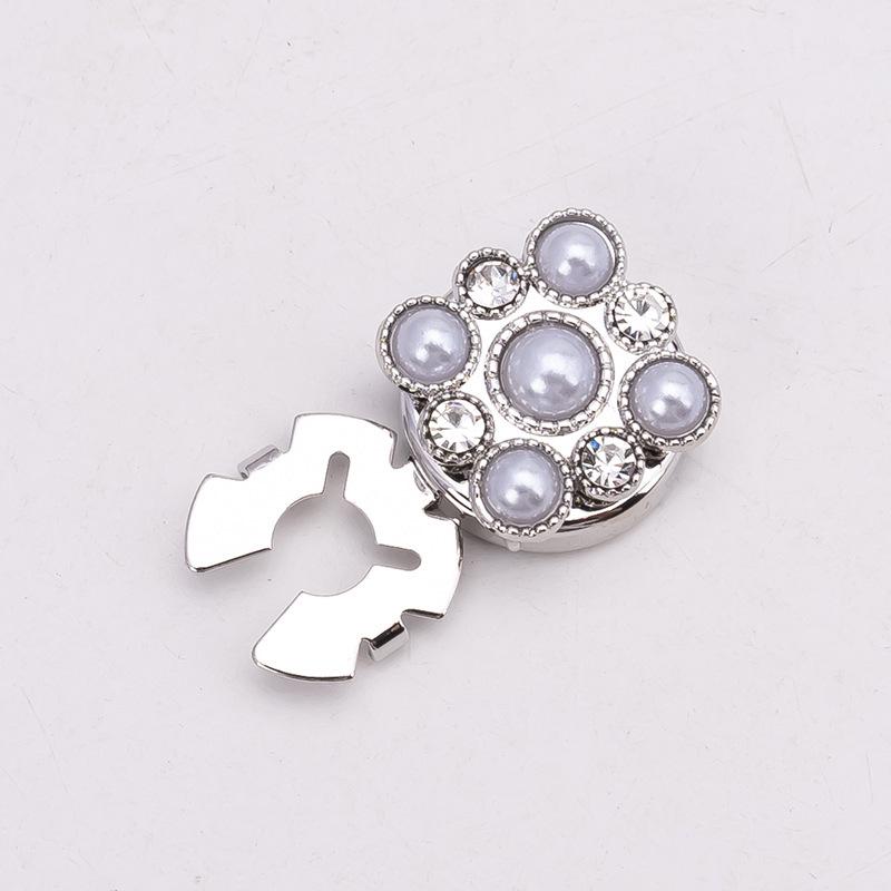 Декоративные запонки и пуговицы для воротника с цветными стразами