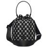 New MLB Monogram Collection Polyester Bucket Bag Handbag Shoulder Bag Crossbody Bag Regular Unisex Black 3ABMS012N-50BKS