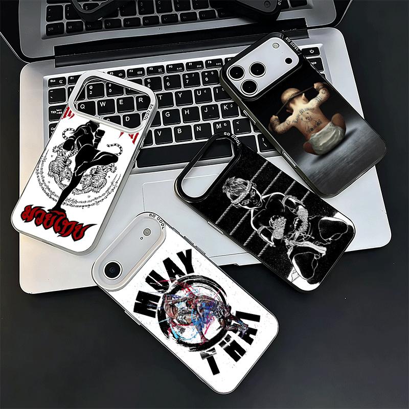 Мягкий чехол для телефона Муай Тай Бокс Fight для iPhone 15 16 17 Pro Max 17Air 16E 14 Plus 13 12 Mini Ударопрочный чехол Задняя крышка