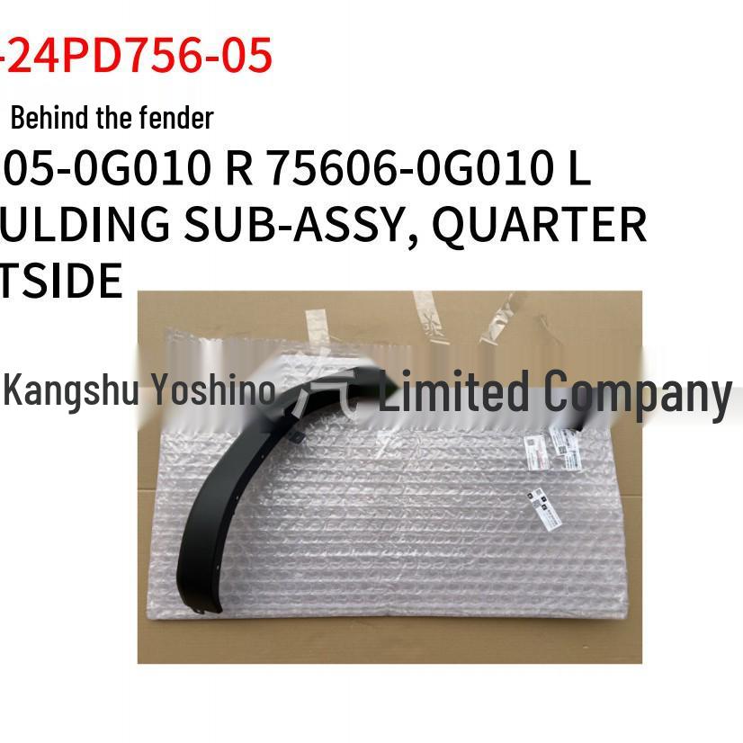 Fits 2024 Toyota Prado rear wheel arch fenders, models 75605-0G010R & 75606-0G010L.