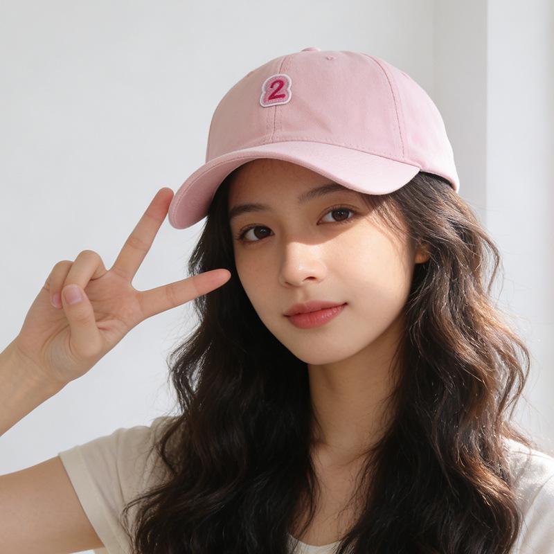 Baseball cap women's Korean version fashion face peaked hat pure cotton versatile soft top outdoor