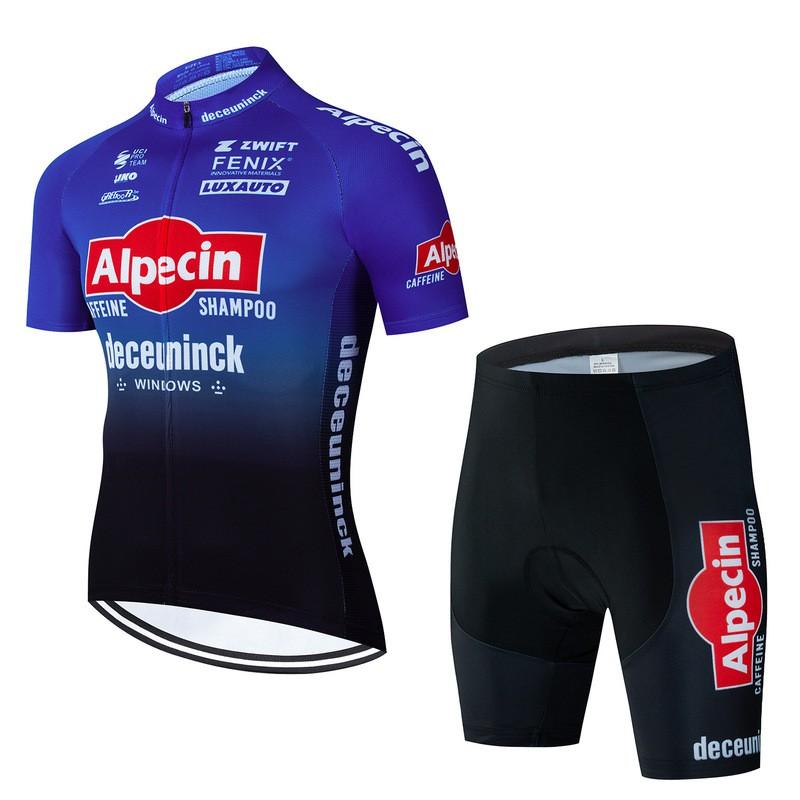 Alpecin Pro Cycling Jersey Men Short Sleeve Breathable Quick Dry Performance Bike Shirt