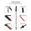 Lu Rui Ying 3-Section Aluminum Alloy Shock-Absorbing T-Handle Trekking Pole
