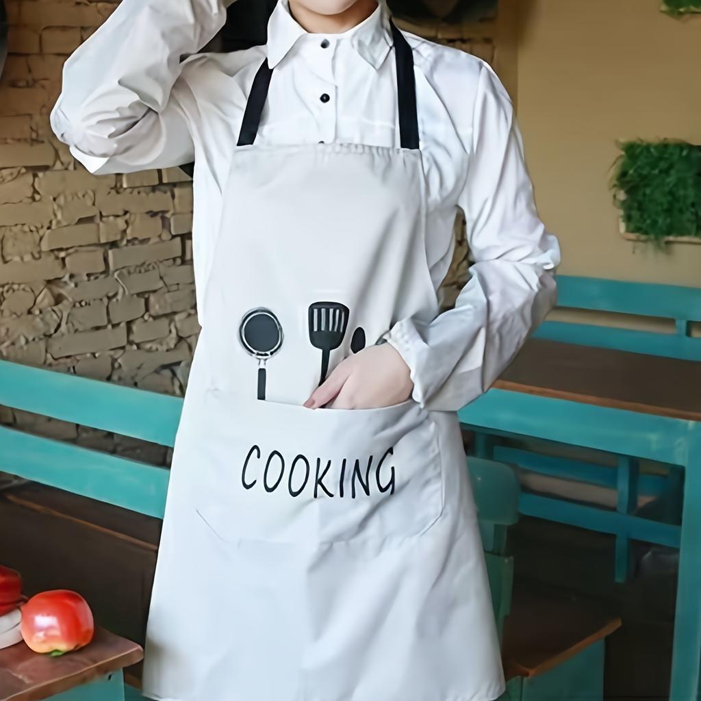 1 Waterproof and Oil Resistant Apron with Pockets for Kitchen Cooking. Keep The Apron Clean and Protected While Cooking