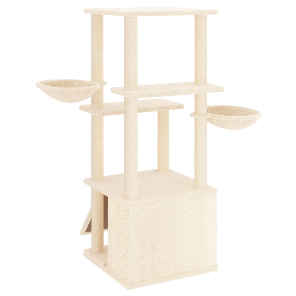 Scratching Post with Sisal Scratching Posts Cream 133 cm