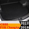 Sinjayer Car Trunk Mat ALL Weather AUTO Tail Boot Luggage Pad Carpet High Side Cargo Liner Fit For ChangAn CS35 2012