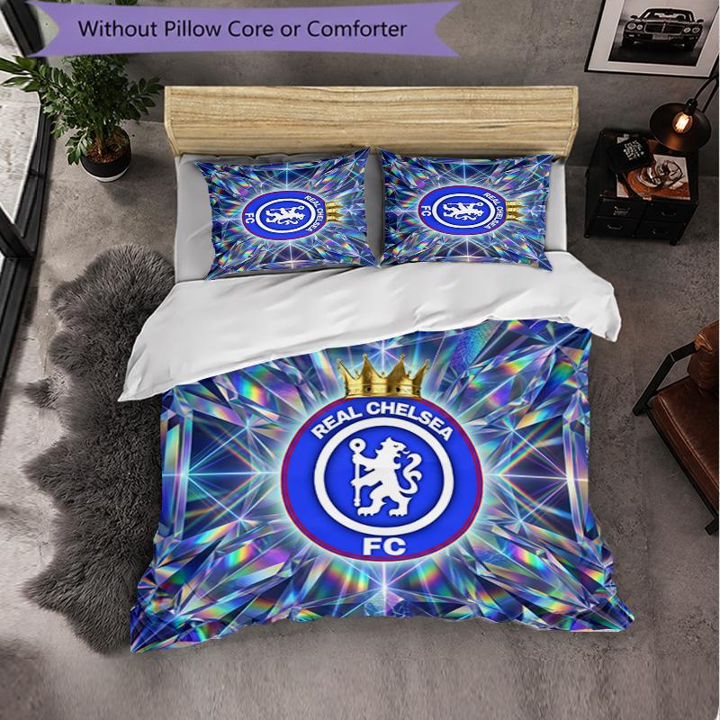 Набор постельного белья Chelsea FC, 3 предмета, мягкая микрофибра, пододеяльник с наволочками для спальни