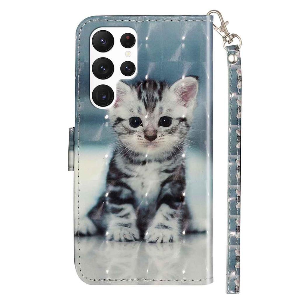 Милый Кот 3D Узор Ударопрочный Слоты для Карт Кожаный Чехол-Кошелек из ПУ для iPhone,Samsung,Huawei,Xiaomi,Moto,Tecno,Google,Nokia,Oppo,ZTE,Blackview..