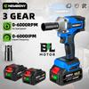 1000N.m 1/2 Inch Brushless Electric Wrench 3 Gears Cordless Handheld Impact Wrench Driver Power Tool For Makita 18V Battery