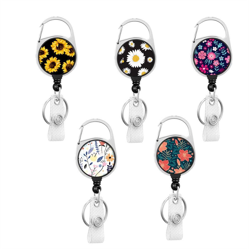 Retract Pull Key Chain Lanyard Clip Name Tag Holder Badge Holders ID Card Key Ring Badge Reel Clip