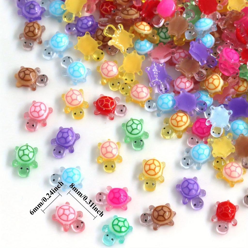 200/100PCS Glow in The Dark Turtle Figurines DIY Crafts, Fairy Garden Decor, Dollhouse Accessories & Terrarium Landscape Design