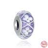New S925 Sterling Silver Plated Pink Red Green Blue Murano Glass Bead Charm Fit Original  Bracelet DIY Jewelry For Girl