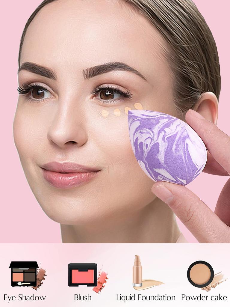 3PCS Two-color Makeup Egg Foundation Makeup Sponge Powder Puff Multi-function Dry and Wet Dual-use Super Soft Sponge Makeup Eggs