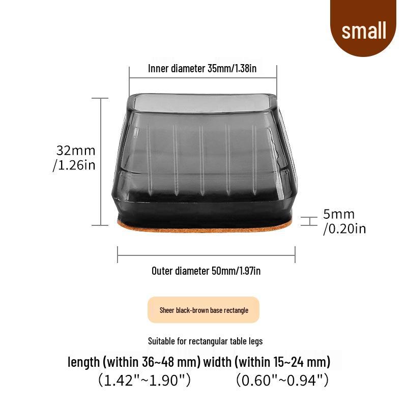 Силиконовые накладки на ножки стульев с фетровыми накладками - Защита мебели и снижение шума