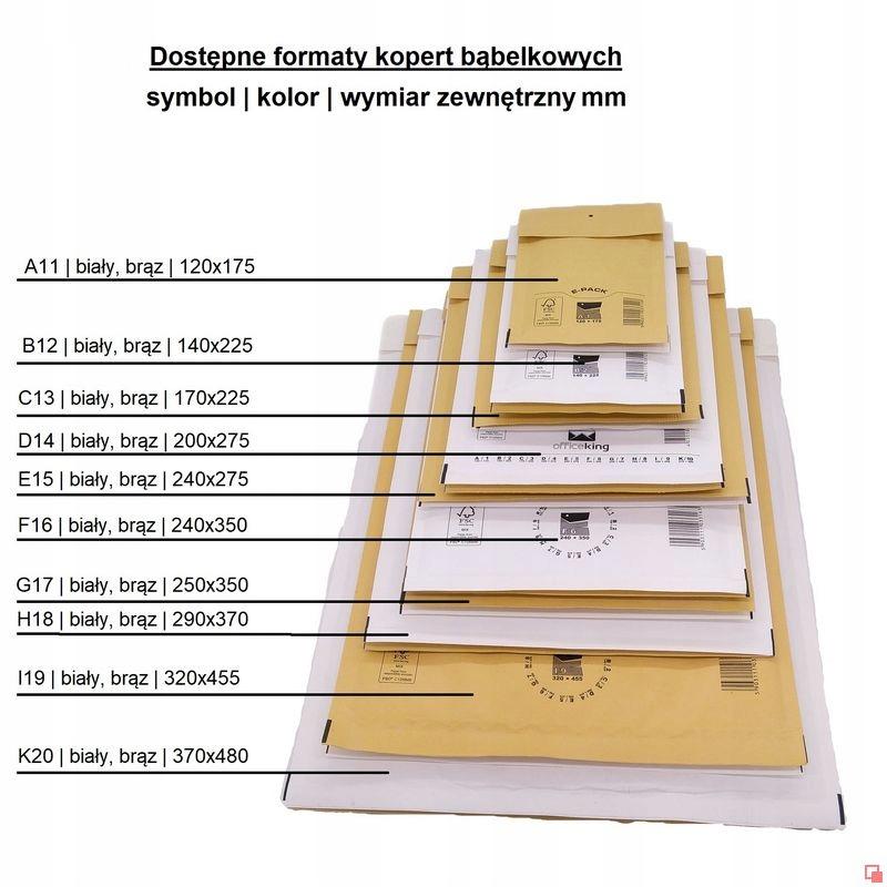 Bubble envelope E15 WHITE E-PACK x10pcs