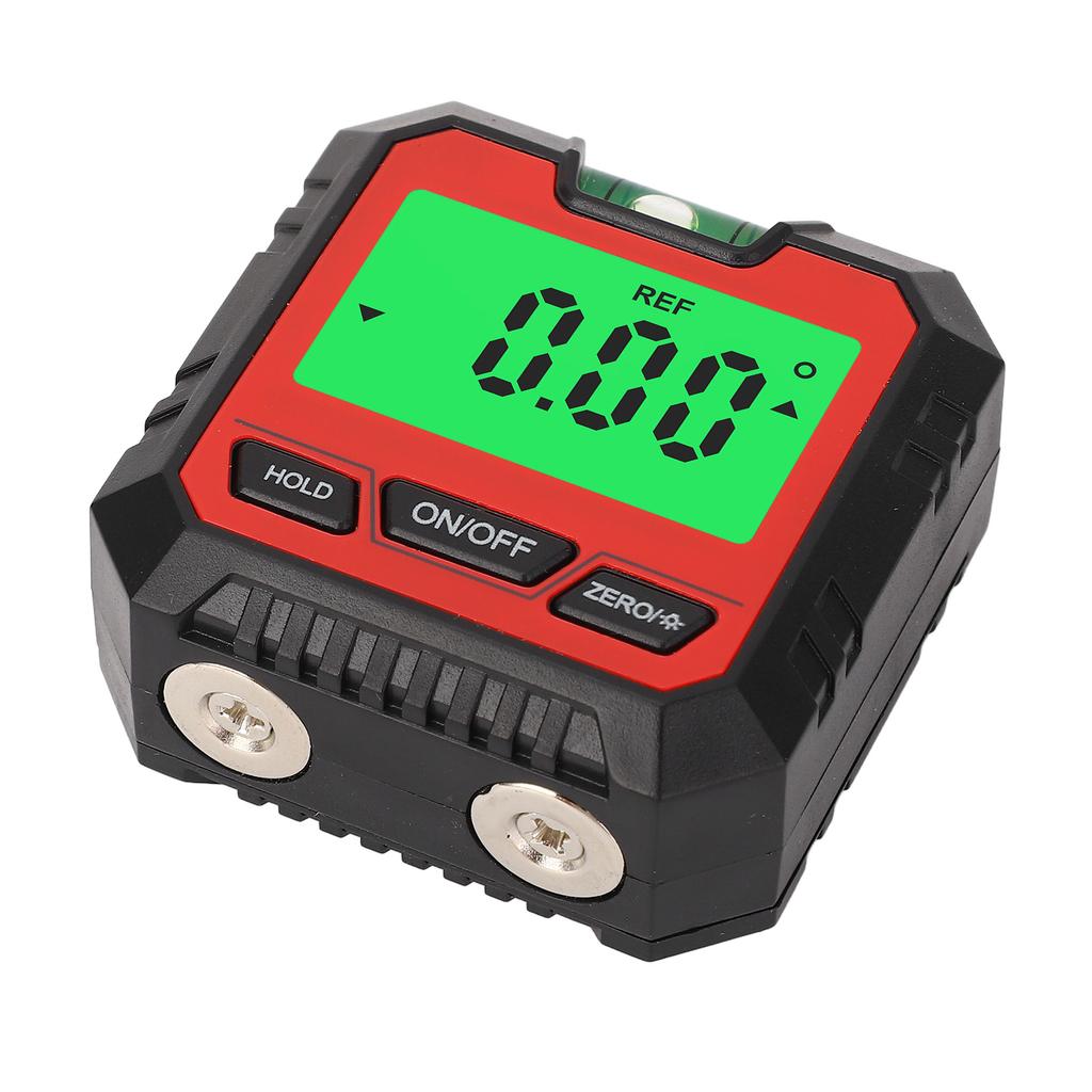 Digital Box Backlit LCD Display Magnetic Base 4 X 90 degrees Angle Gauge Meter Finder Protractor for Automotive Motorcycle