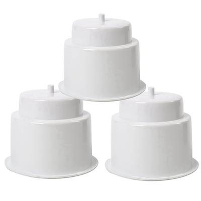 Powerful 6Pcs Recessed Drop In Plastic Cup Drink Can Holder With Drain For Boat Car Marine Rv Replacement (White)