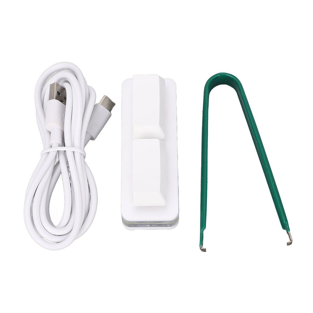 Programmable PC Keyboard 2 Key RGB USB Wired Hot Swappable Programmable OSU Mechanical Keypad for Gaming White