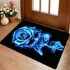 Blue Rose Living Room Nonslip Area Rug Soft Carpet For Bedroom Game Playroom Sofa Office Home Decor Doormat Christmas Gift C9261150