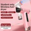 Cordless Hair Dryer 200W 15000mAh USB Rechargeable Adjustable LCD Display High Speed Fast Drying Low Noise Portable Travel Women Blow Dryer