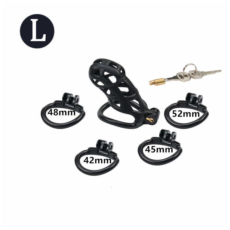 Мужской замок целомудрия целомудренный сосуд черный свет ПВХ пенис кольцо защелкивающееся кольцо многоразмерная клетка SM секс-игрушки BDSM
