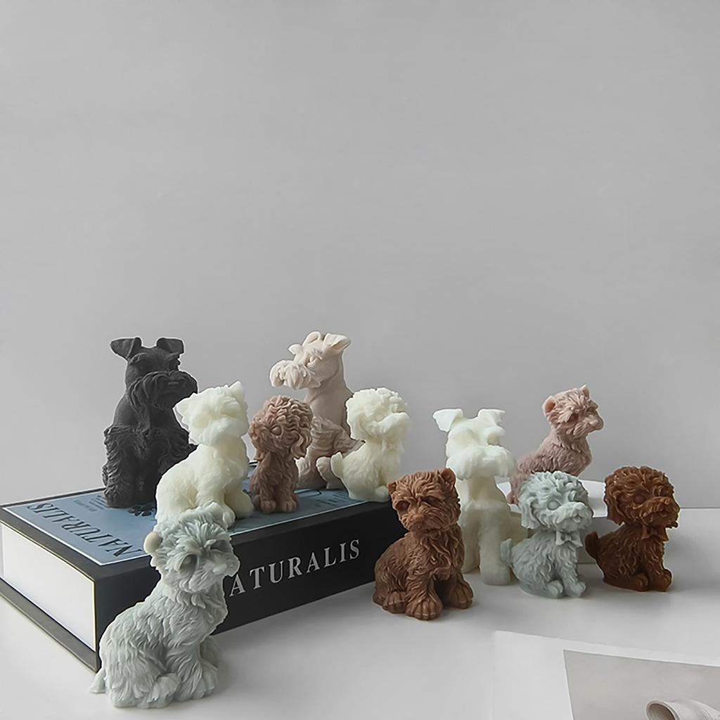 3D Dog Candle Silicone Mold Animal Candle Resin Mould for DIY Aromatherapy Candle Making Mould Soap Home Decorations