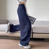 Темно-синие банановые спортивные штаны женские новые весенне-осенние маленькие свободные прямые повседневные брюки-шаровары с широкими штанинами