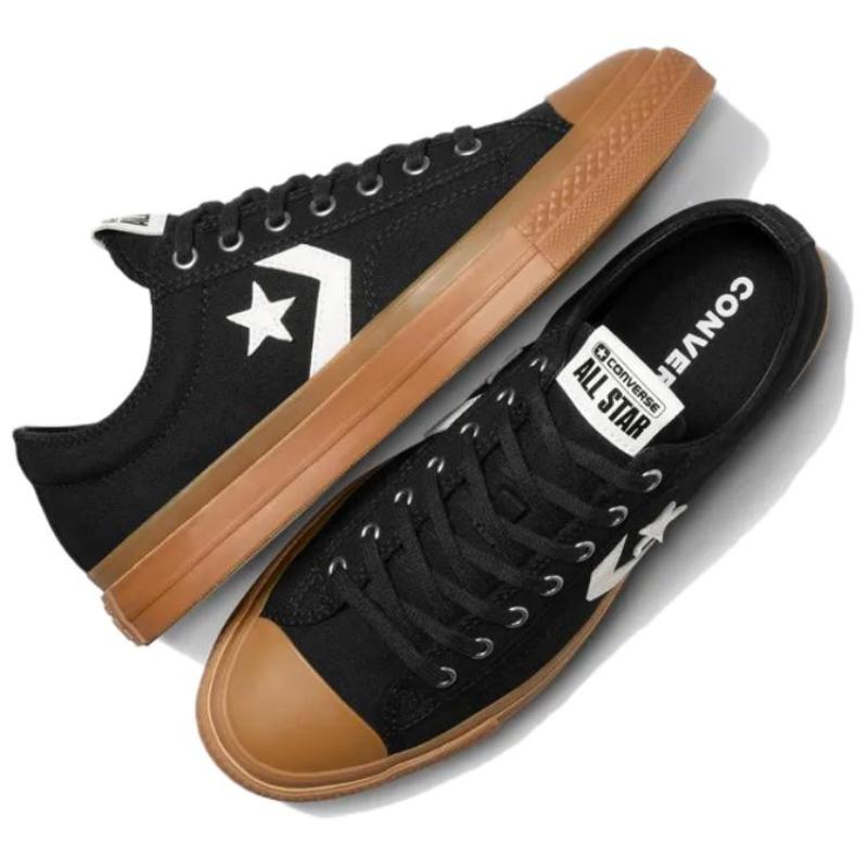 Converse Star Player 76 Comfortable and Versatile Non-Slip and Abrasion Resistant Board Shoes Unisex Black