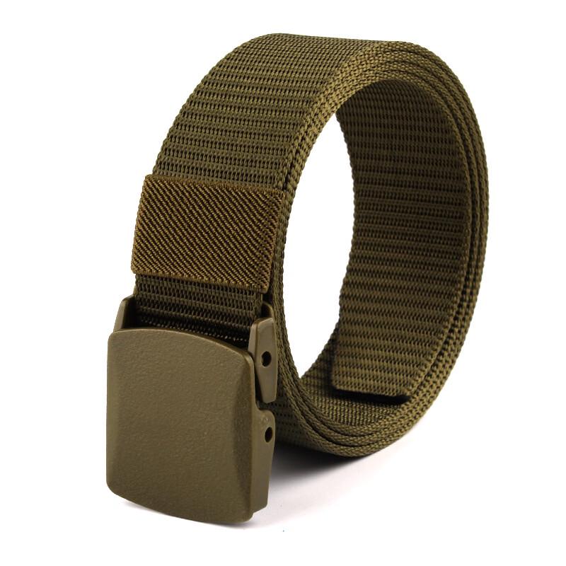 Junwen Outdoor Nylon Canvas Braided Belt with Metal Plastic Buckle