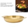 Stainless Steel Frying Pan Double Ear Instant Noodle Bowl Flat Bottom Skillet  Seafood Hot Pot