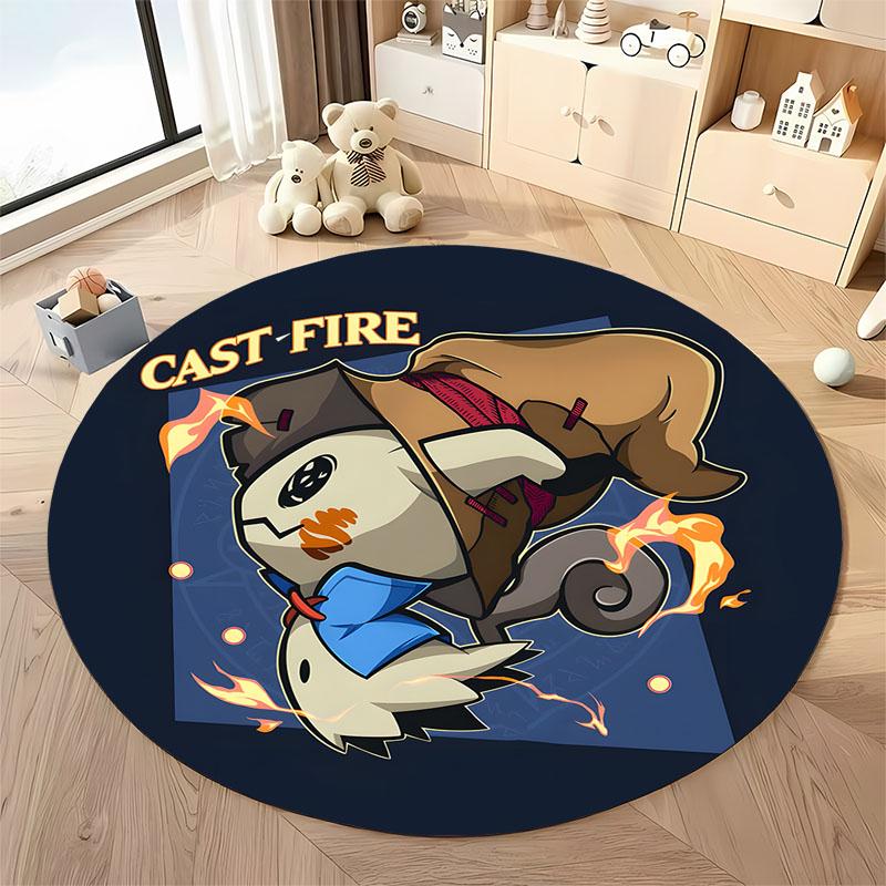 17 Styles Pokemon Cards Print Round Carpet Bedroom LivingRoom Mat Sofa Home Children's Room Decor Rug Free Shipping Holiday Gift