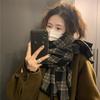 Ретро клетчатый шарф с кисточками для женщин, зимний новый шарф из высококачественной имитации кашемира, чтобы согреться и утолщенный для защиты от холода