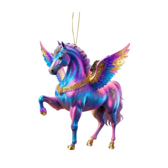 Подвеска в виде лошади 2D Акриловая Реалистичная Лошадь Украшение Рождественская Игрушка с Петлей для Подвешивания Праздничный Декор для Любителей Конного Спорта