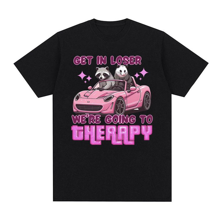 Hit Maxes Evade Taxes Meme T Shirt for Men Women Funny Raccoon Graphic T-shirts Men's Fashion Retro Oversized T-shirt Streetwear