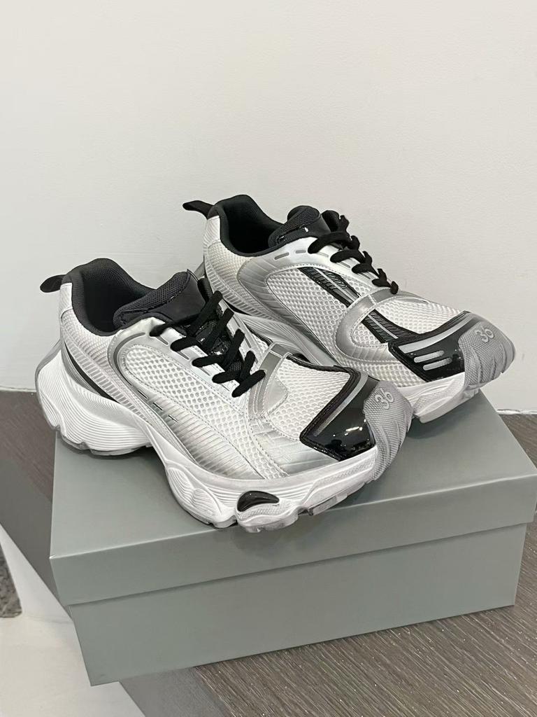 Cowhide Version~ 2025 Spring Niche Ann Showing Feet Little Dad Shoes Women's Thick-soled Leather Sports and Leisure Women's Shoes