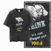 ZG STREETWEAR THEME Printed Cotton Acid Washed Exclusive Graphic Unisex T Shirt Cool Vintage Men Tshirts Big Size Tee for men