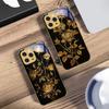 Золотые розы Чехол для телефона из закаленного стекла для iPhone 16 Pro Max 15 P Ro 14 M Ax 13 Plus 12 Mini 11 XS Max XR