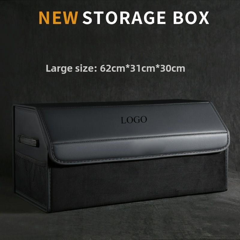 Car Large Capacity Storage Box Trunk Multifunctional Folding Leather Material Storage Box Suitable for Polestar 1 2 3 4