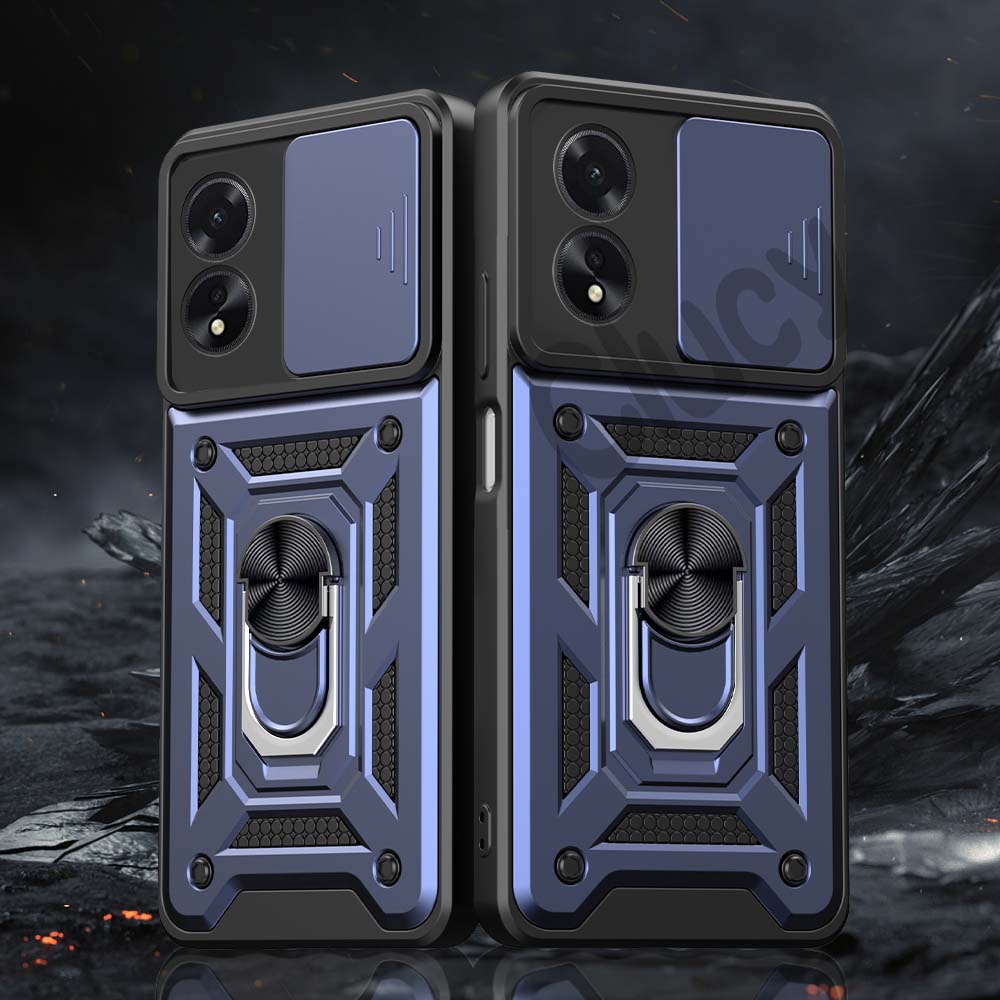 Для OPPO A38 4G A18 A78 A98 камера противоударный бронированный чехол для OPPO A54 A74 4G 5G автомобильный магнитный держатель кольцо защитный чехол