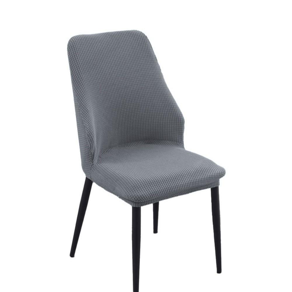 High-elastic Dining Chair Cover Curved Stool Slipcover Backrest Protector  for Home Decoration
