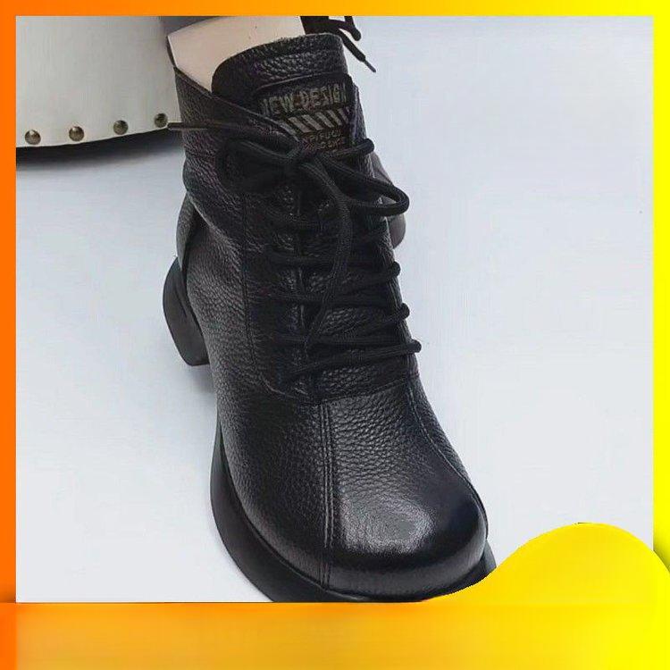 Осенние и зимние короткие универсальные ботинки Martin с большой головкой и широкой ногой в стиле ретро для женщин