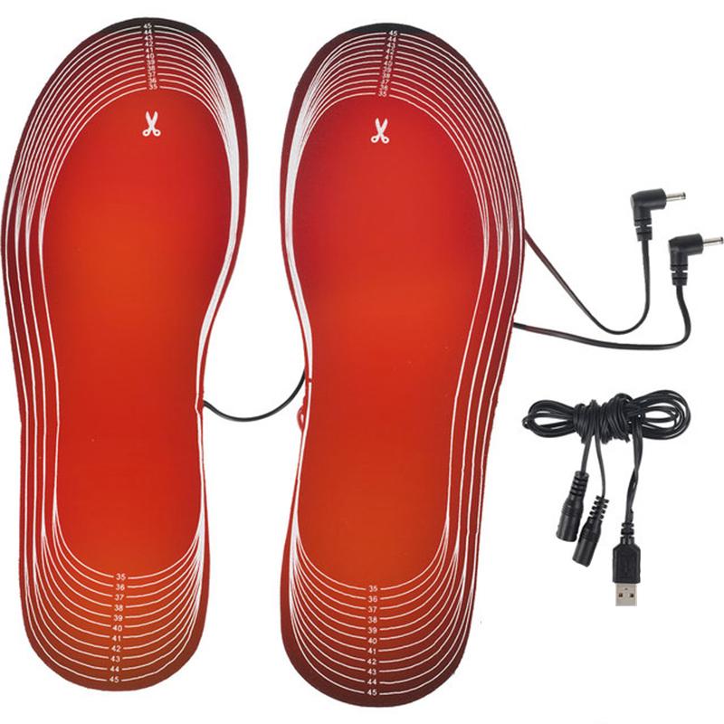 Стельки с подогревом USB 3,7 В или 4,5 В с батарейным отсеком Стельки с подогревом на литиевой батарее для зимних видов спорта на открытом воздухе согревающие термостельки