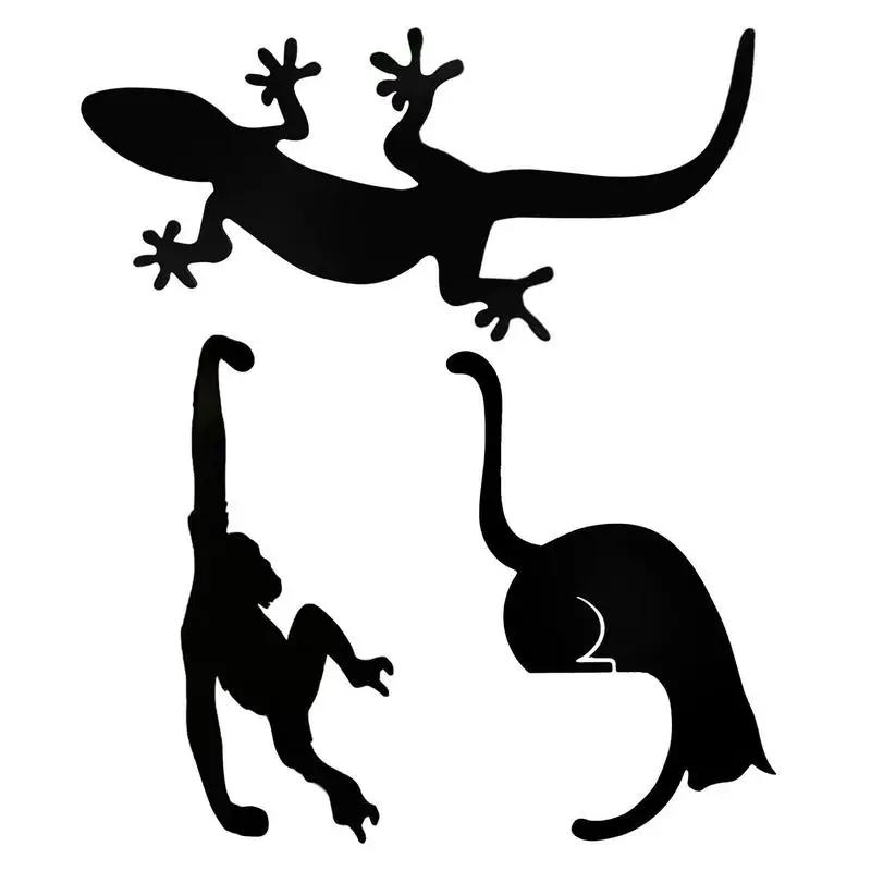 Creative Design Kitchen Wall Metal Hook Key Hanger Cat Tail Monkey Shaped Decor Holder Clothe Storage Rack Seamless Hook Tool