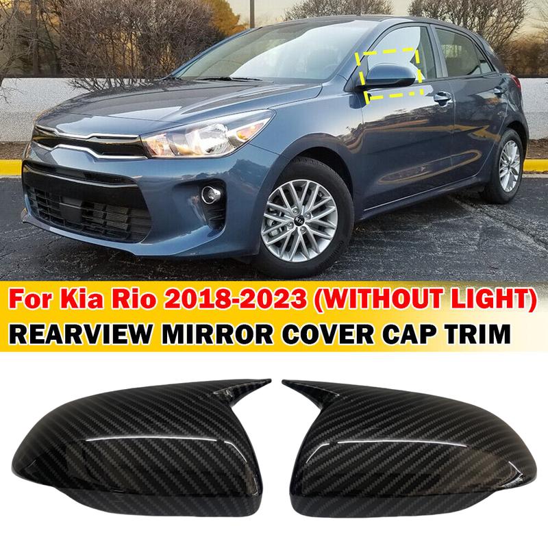 Для Kia Rio 2018 Без сигнала поворота Крышка бокового зеркала заднего вида автомобиля Накладка на крыло Внешняя дверная накладка