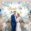 Bride to Be Banner Bridal Shower Backdrop (Blue, 70.8 x 43.3 Inch)